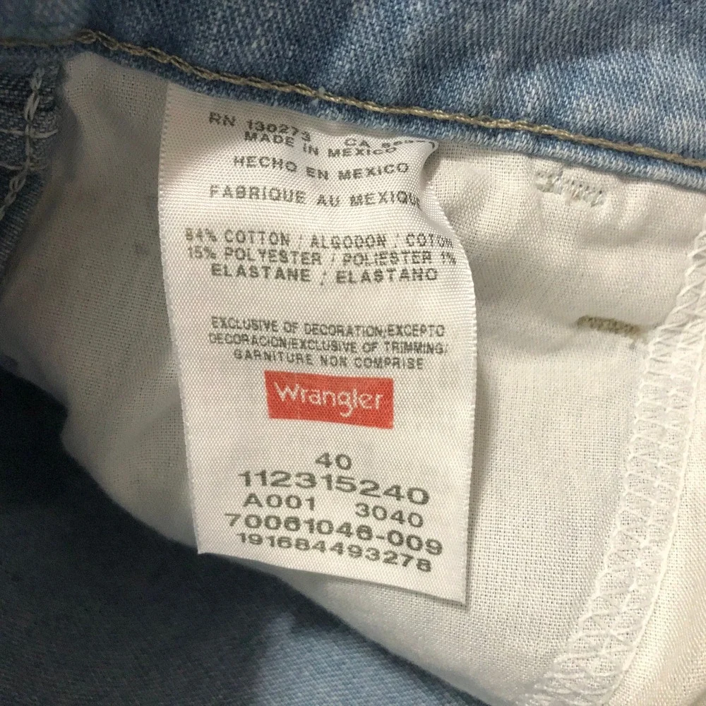 Wrangler‎ Mens Carpenter Denim Shorts Light Wash Blue Utility Size 40 112315240